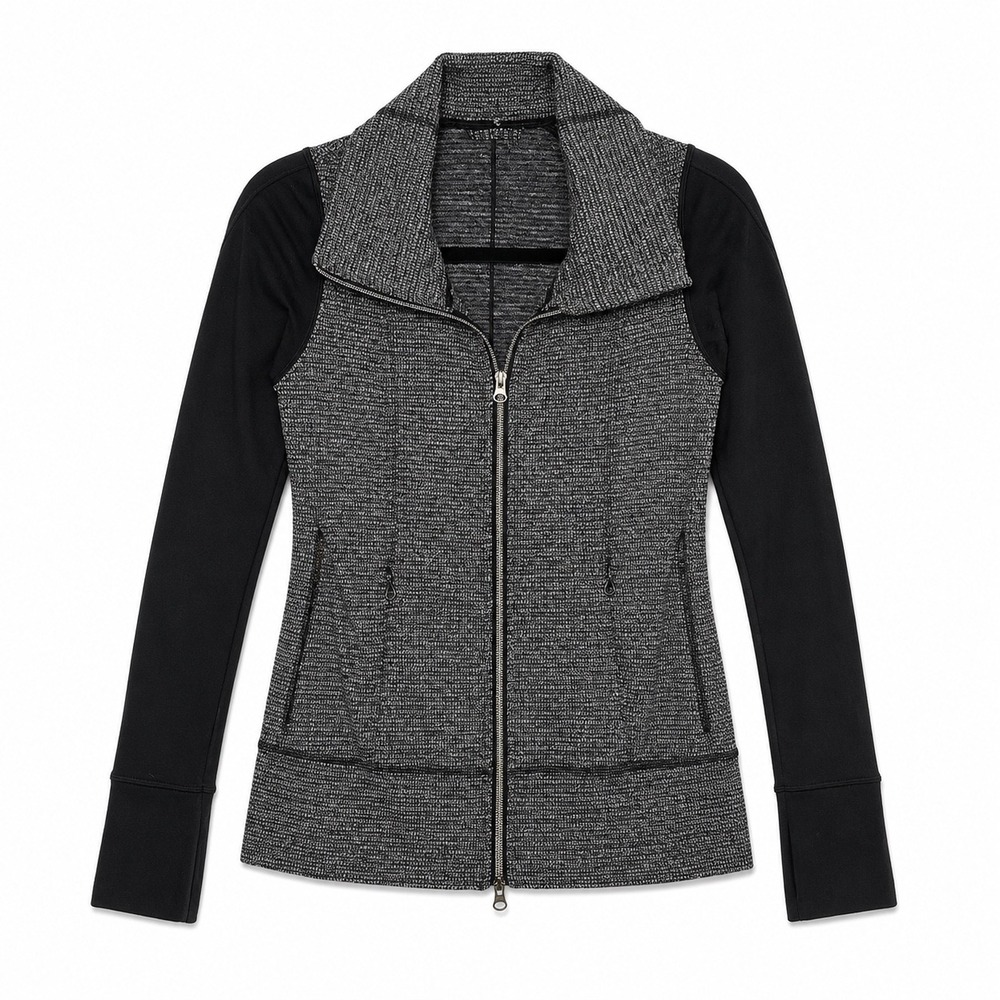 Lululemon Define Jacket Size 4 Gray Black Full Zip Luon Activewear